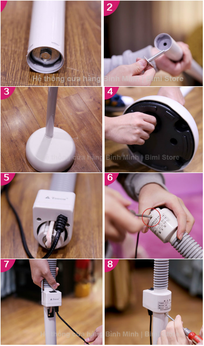 Hướng dẫn lắp đặt đèn lúp led cổ ngỗng chân nặng Todom DT-707